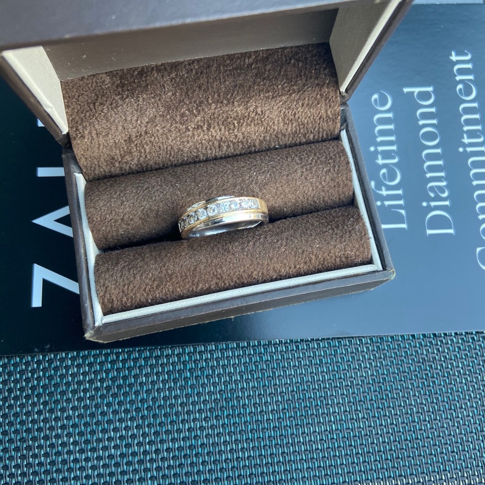Men’s diamond ring.